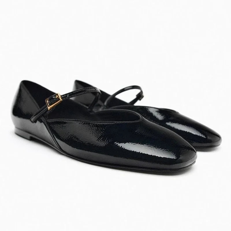 Ballerines Féminines Vernies Élégantes & Comfort