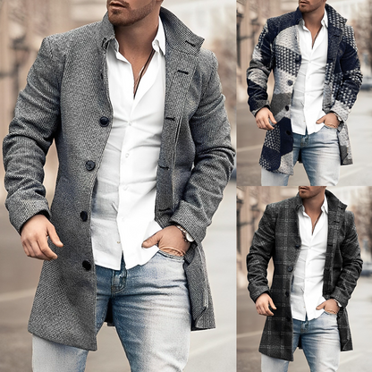Manteau Homme Chic à Carreaux Détachable - LuxeStyle