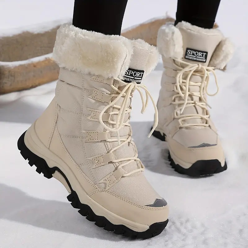 Bottes Hiver Femmes - Chauffantes, Étanches avec Doublure Fourrure Synthétique - LuxeStyle