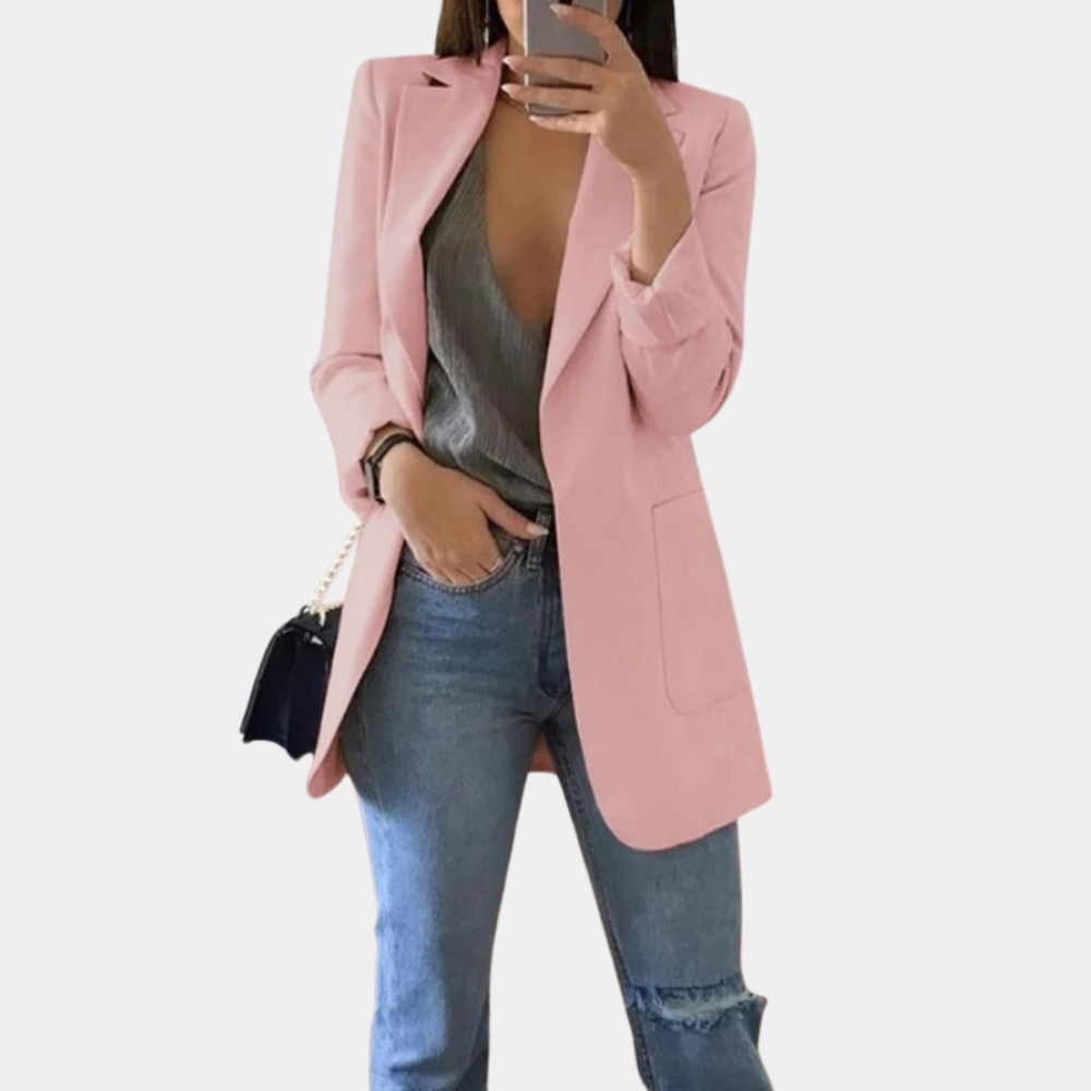 Blazer Féminin Slim Fit – Veste Élégante à Manches Longues pour Femme
