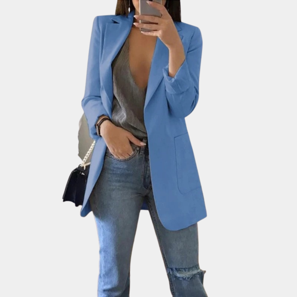 Blazer Féminin Slim Fit – Veste Élégante à Manches Longues pour Femme
