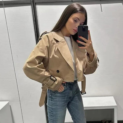 Manteau Long Élégant pour Femme avec Ceinture - LuxeStyle