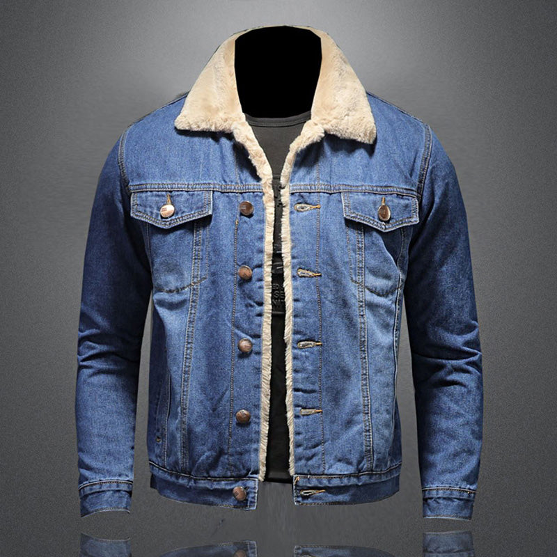 Veste Denim Homme Élégante et Douillette - LuxeStyle