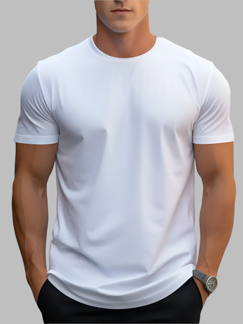 T-shirt Homme Blanc Décontracté - LuxeStyle