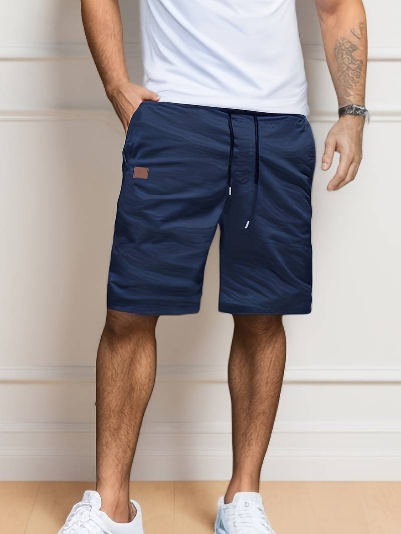 Short Noir Homme Élastique avec Cordons