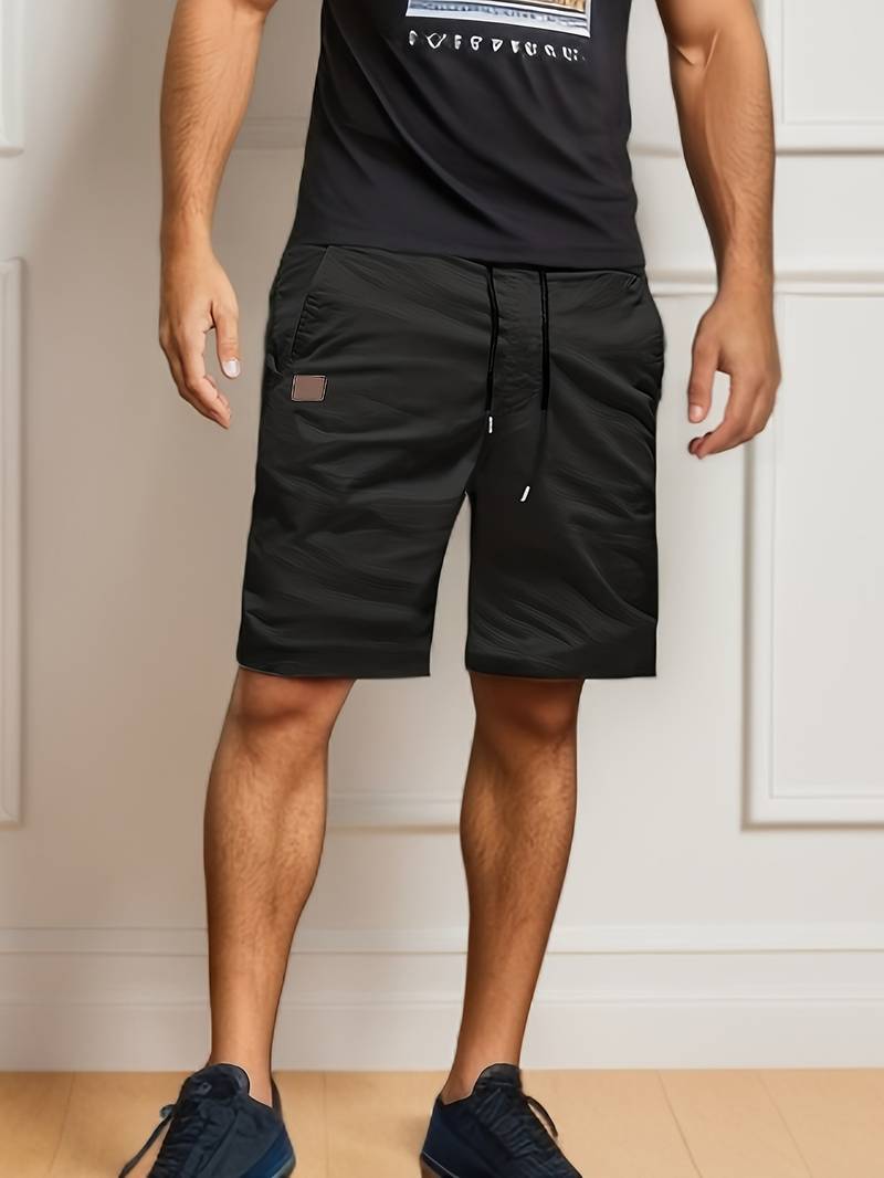 Short Noir Homme Élastique avec Cordons - LuxeStyle