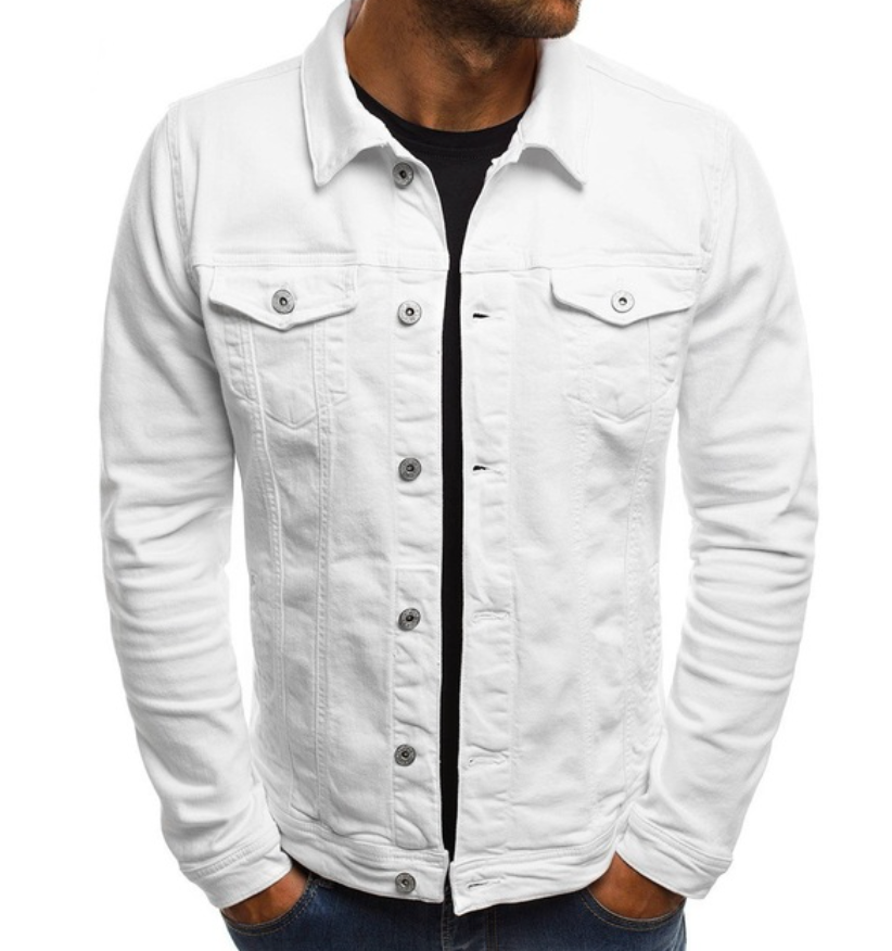 Veste en cuir boutonnée élégante pour homme