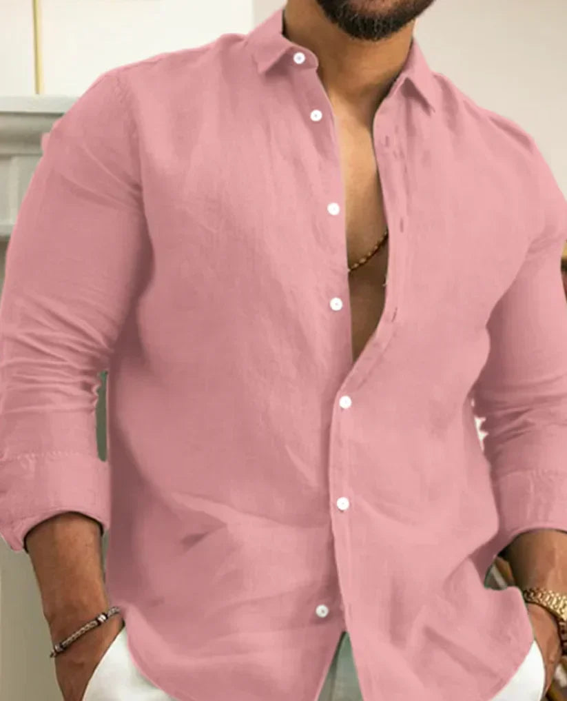 Chemise Homme Lin Naturel - Confortable, Résistante et Chic pour Tous les Moments