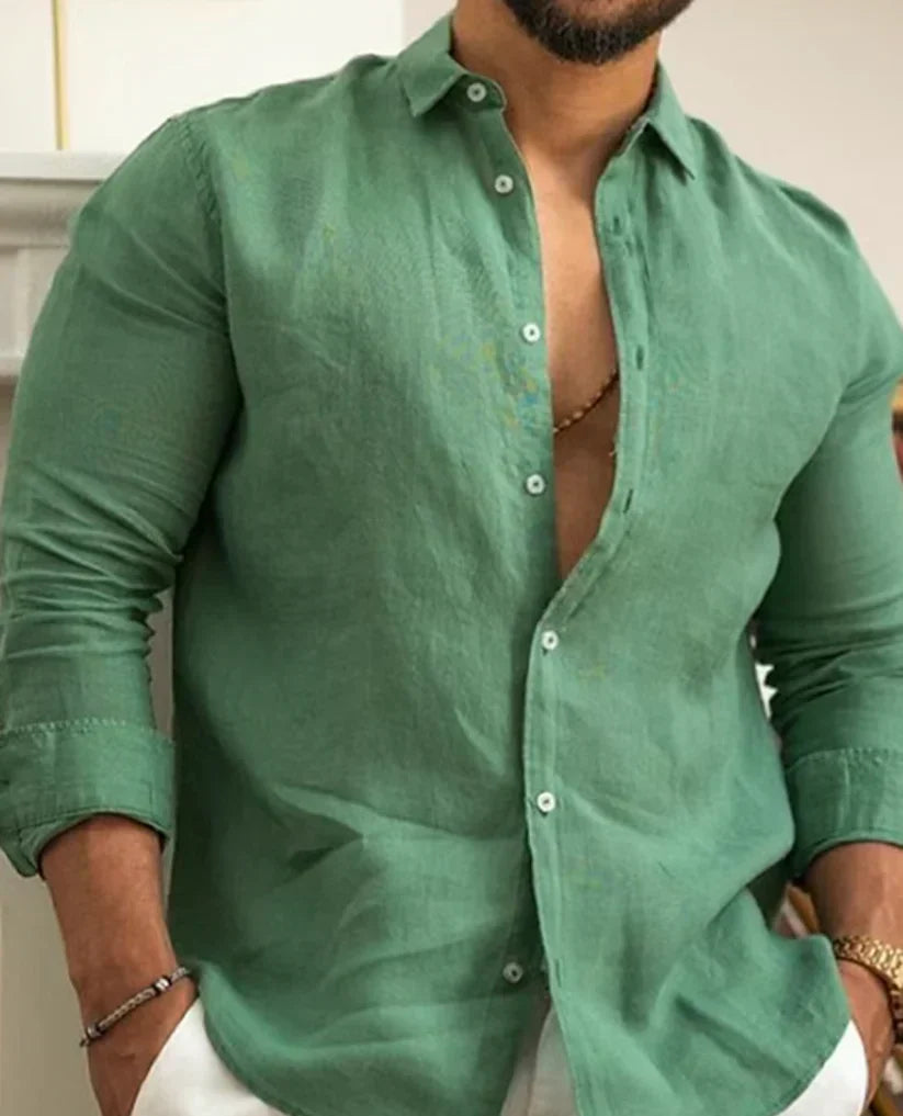 Chemise Homme Lin Naturel - Confortable, Résistante et Chic pour Tous les Moments