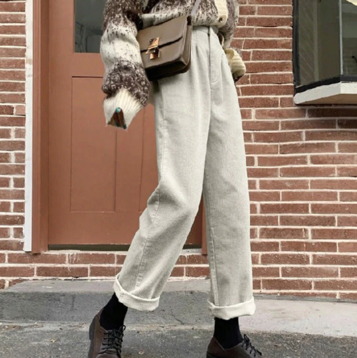 Pantalon Velours Noir Élégant Homme