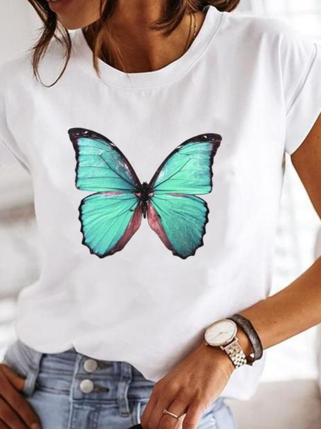 T-Shirt Décontracté Fille à Manches Courtes