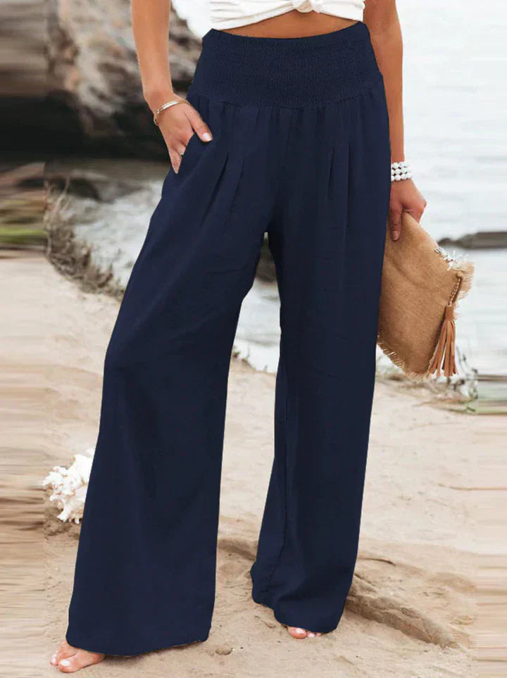 Pantalon Femme Lin Élégant Haut de Gamme Coloré