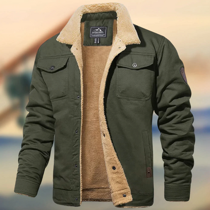Veste Hiver Polaire Douillette Boutons Cachemire