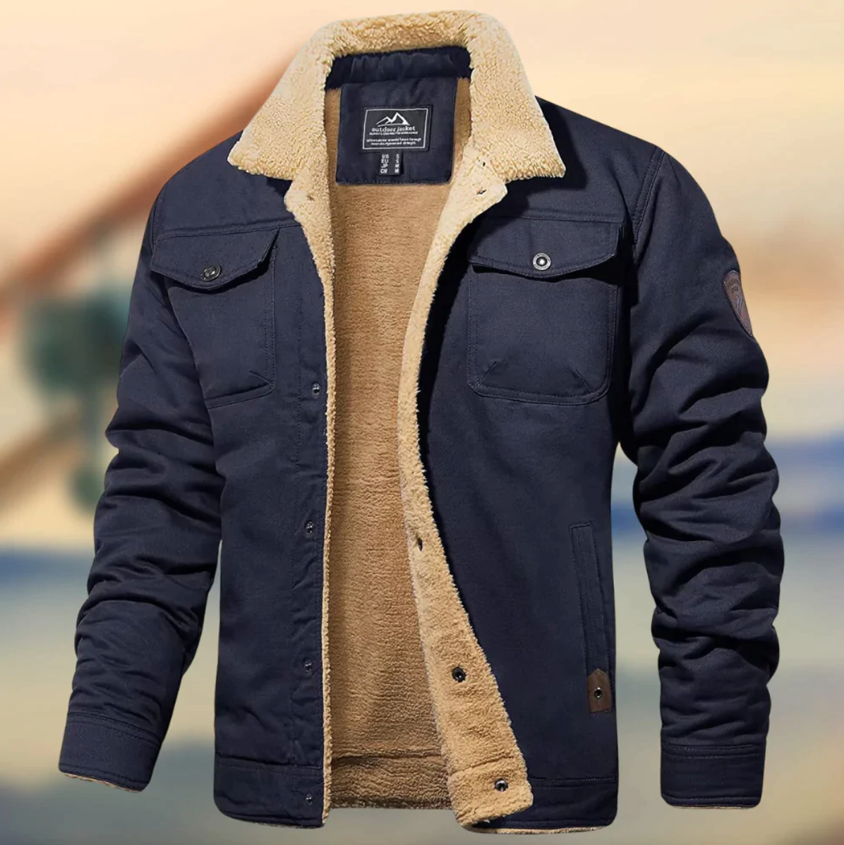 Veste Hiver Polaire Douillette Boutons Cachemire