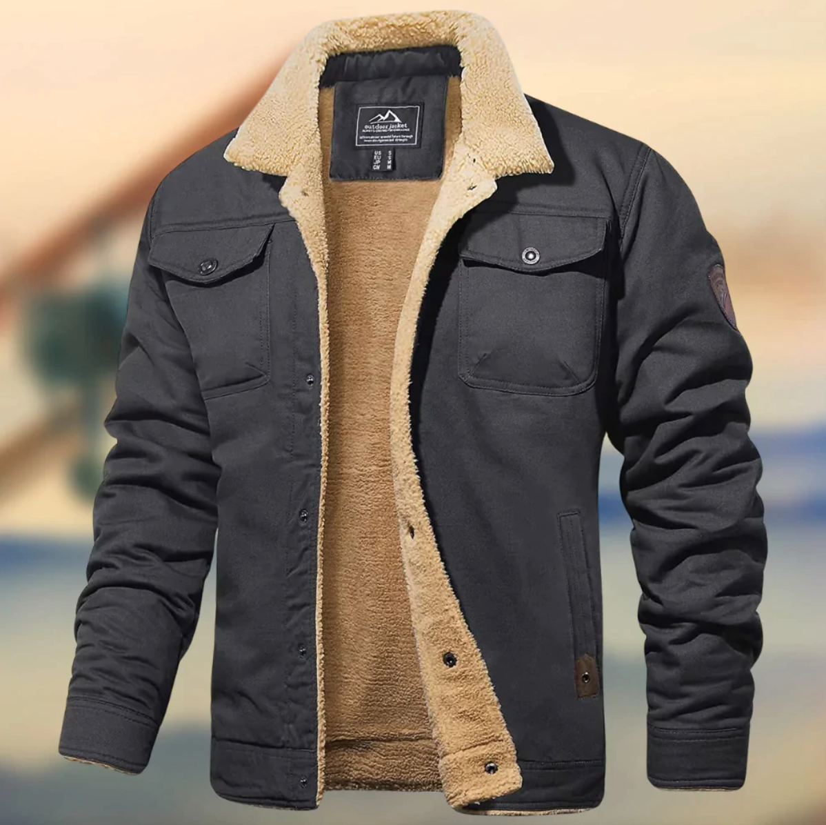 Veste Hiver Polaire Douillette Boutons Cachemire