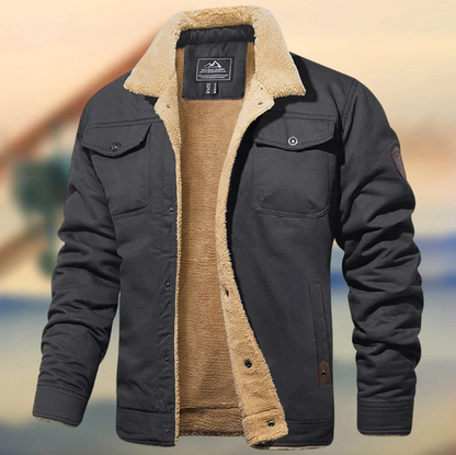 Veste Hiver Polaire Douillette Boutons Cachemire