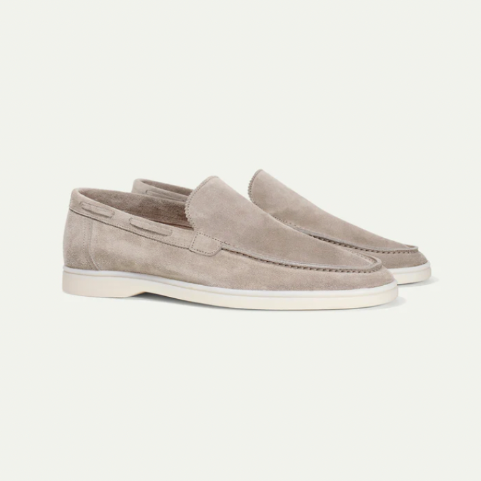 Mocassins cuir brun homme élégant
