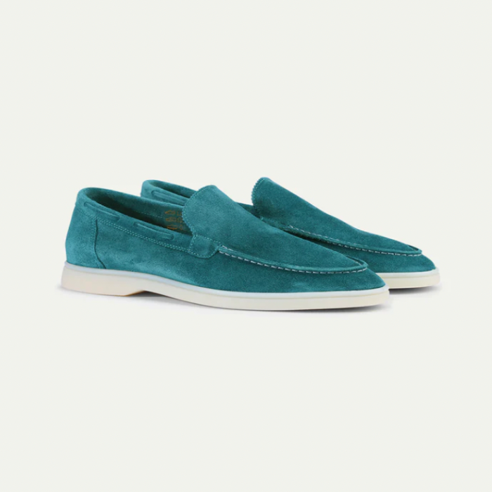 Mocassins cuir brun homme élégant