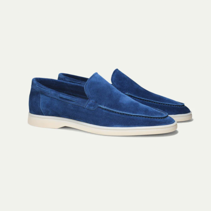 Mocassins cuir brun homme élégant