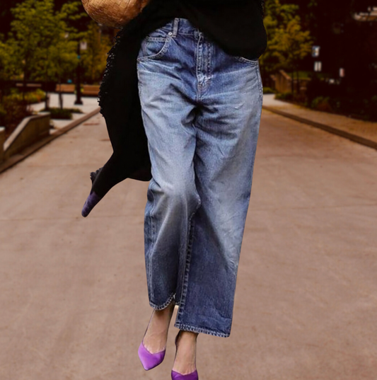 Jean Femme Décontracté Bleu Foncé - LuxeStyle