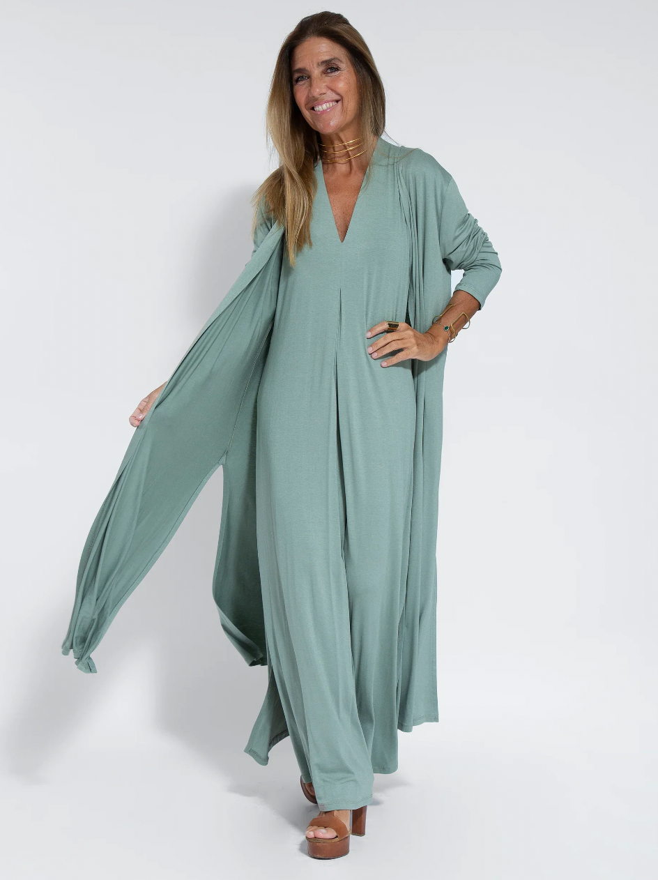 Robe et Veste Femmes Longues Élégantes Maxi