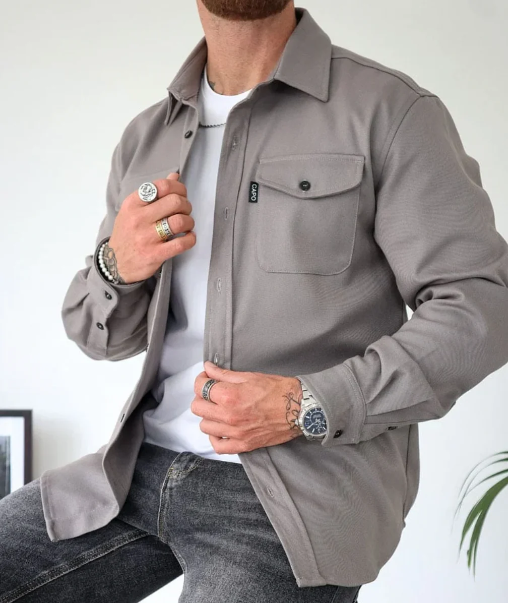 Chemise Homme Manches Longues Classique Automne - LuxeStyle