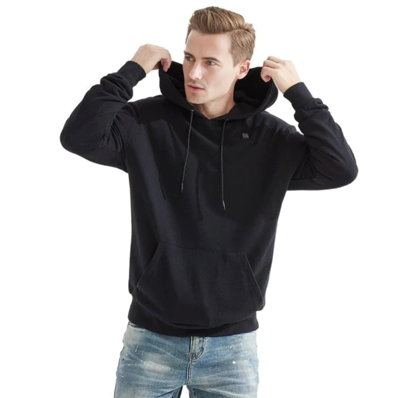 Sweat à capuche confortable chaud avec poches