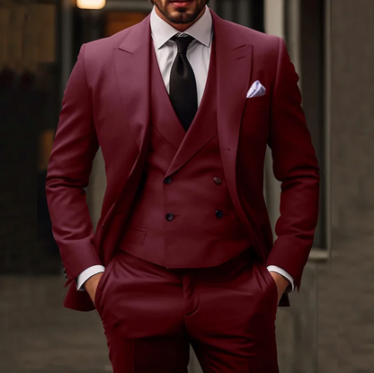 Costume Mariage Élégant Trois Pièces Homme