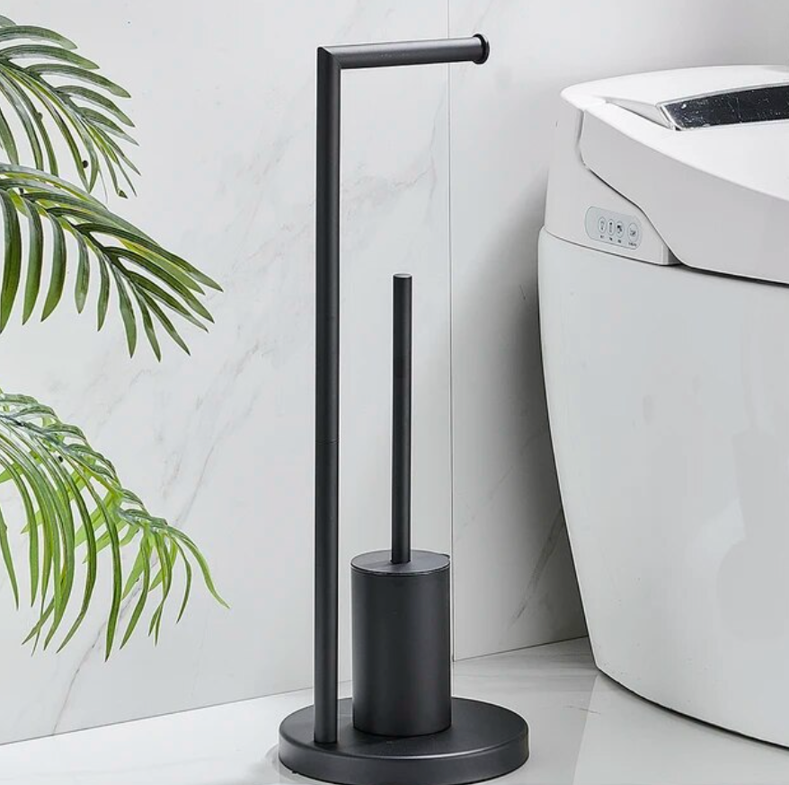 Support de Papier Toilette Design avec Brosse Intégrée - BlxckFR