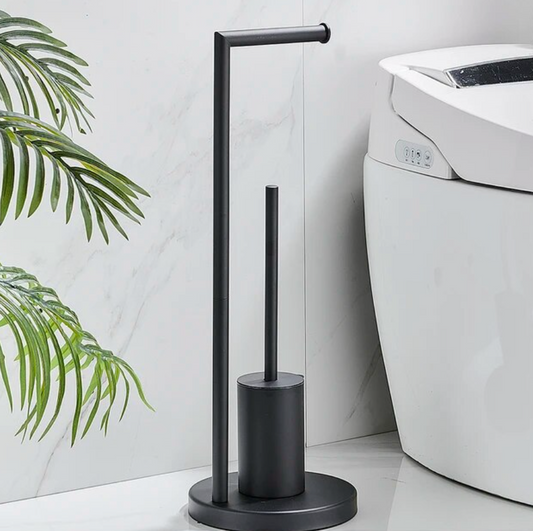Support de Papier Toilette Design avec Brosse Intégrée - BlxckFR
