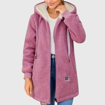 Veste Fille Hiver Douillet avec Capuche et Coupe Détendue