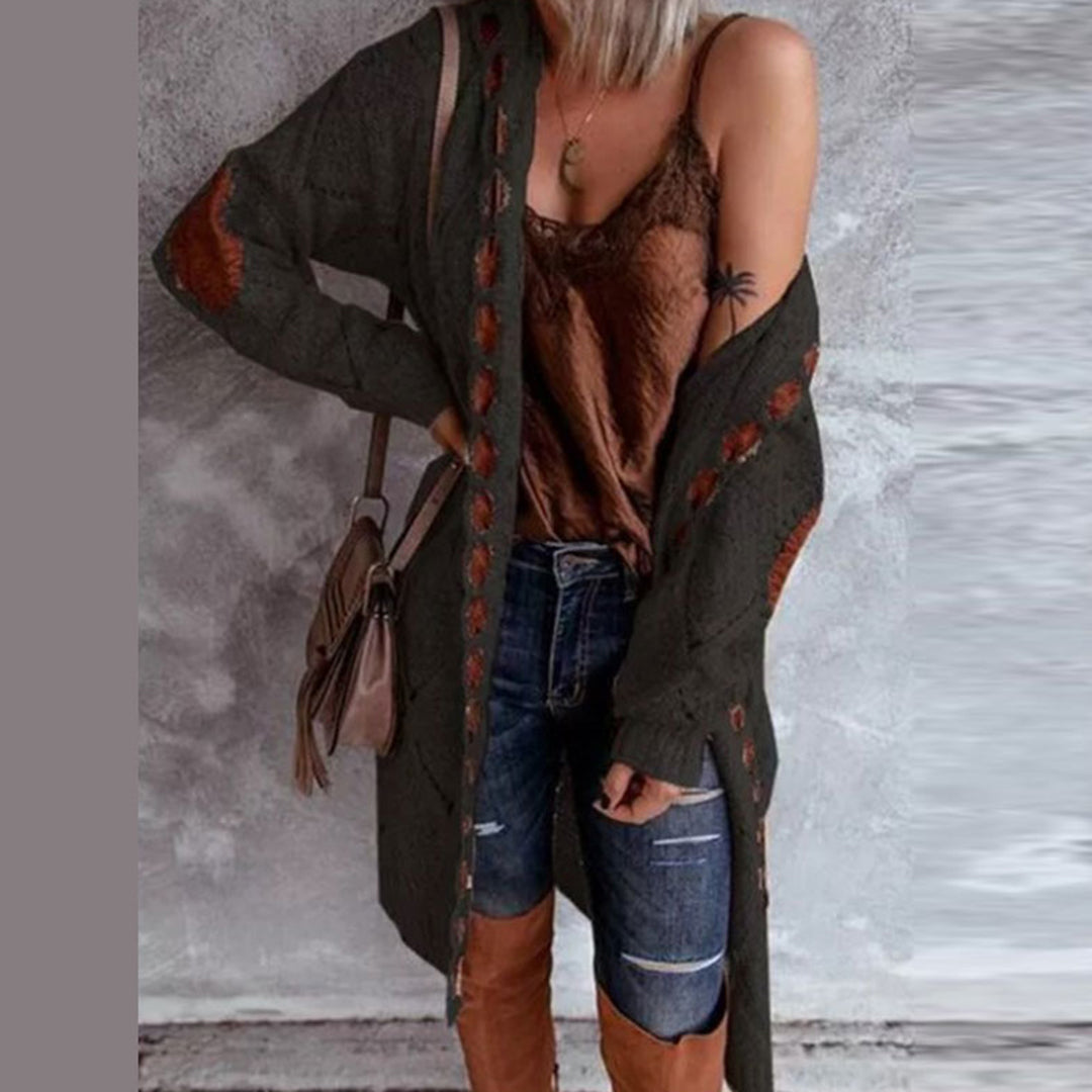 Gilet Élégant Manches Longues Pour Femme Mi-Saison