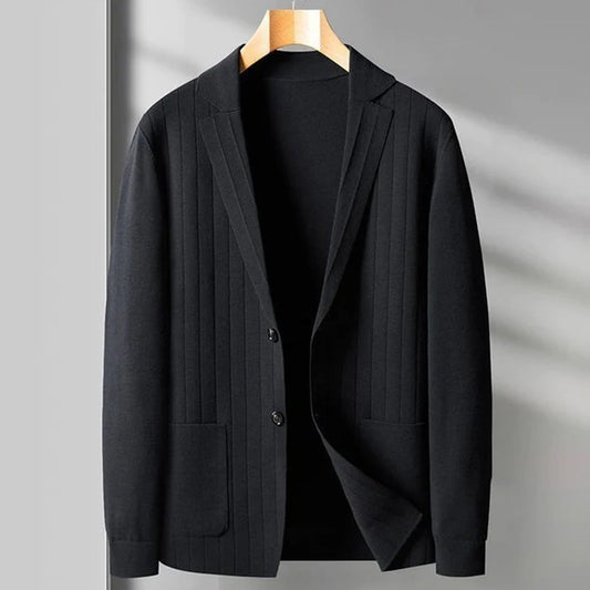 Blazer Homme Élégant à Rayures pour Travail et Soirée - LuxeStyle