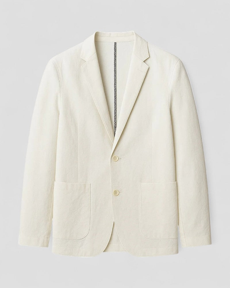 Blazer en lin mélangé, coupe élégante et décontractée, pour homme