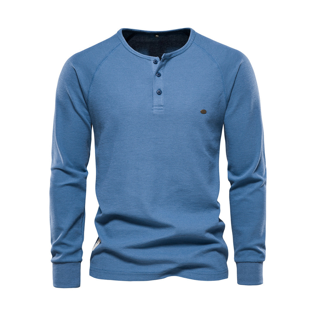 Chemise Casual Col Côte à Boutons