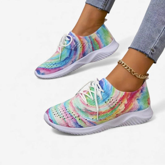 Chaussures décontractées à bout rond avec lacets et semelle robuste - LuxeStyle