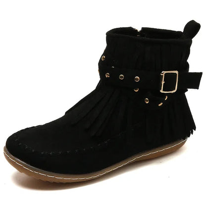Bottines Chic à Franges pour Femmes
