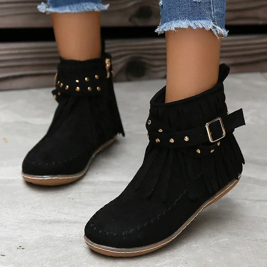 Bottines Chic à Franges pour Femmes - LuxeStyle