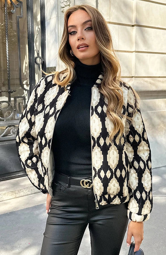 Blouson Décontracté Fleuri pour Femme - LuxeStyle