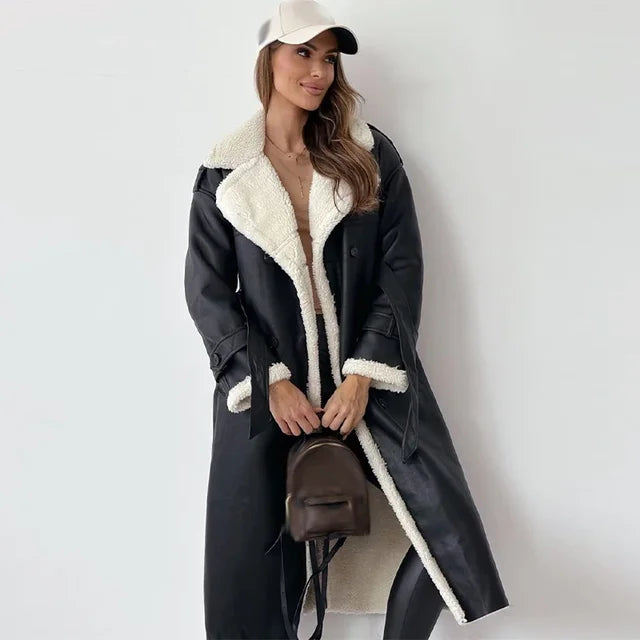 Manteau Élégant Hivernal à Fermeture Éclair pour Femme