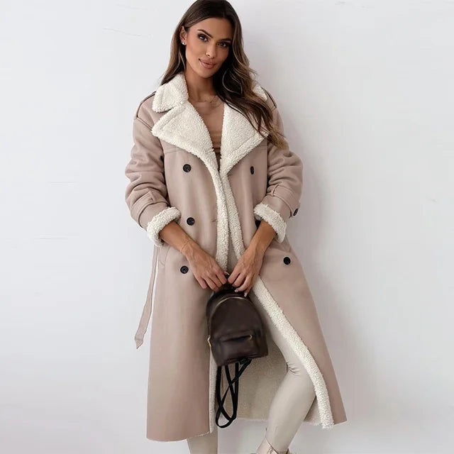 Manteau Élégant Hivernal à Fermeture Éclair pour Femme