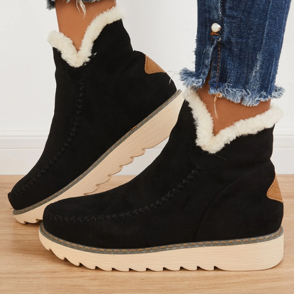 Bottines Femme Hivernales en Fourrure - Douces et Élégantes