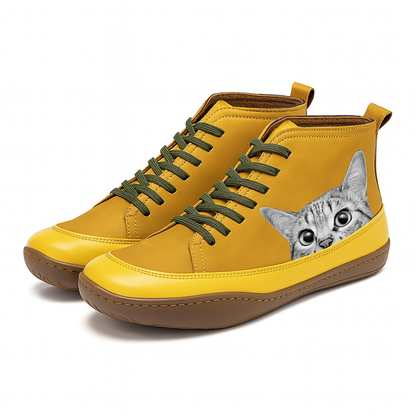 Bottes Femme Hiver Chaudes au Style Chat Mignon
