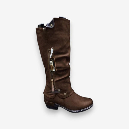 Bottes Femmes Hautes à Fermeture Éclair - LuxeStyle