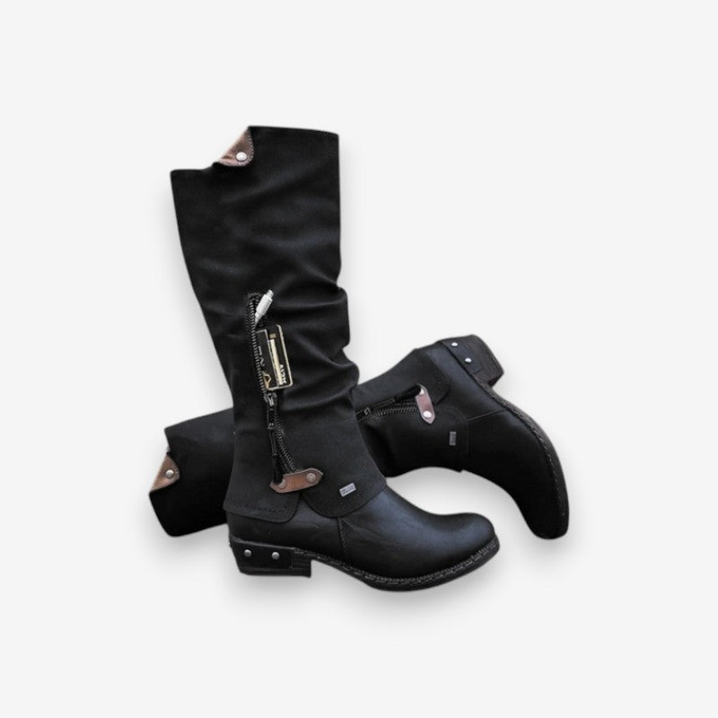 Bottes Femmes Hautes à Fermeture Éclair