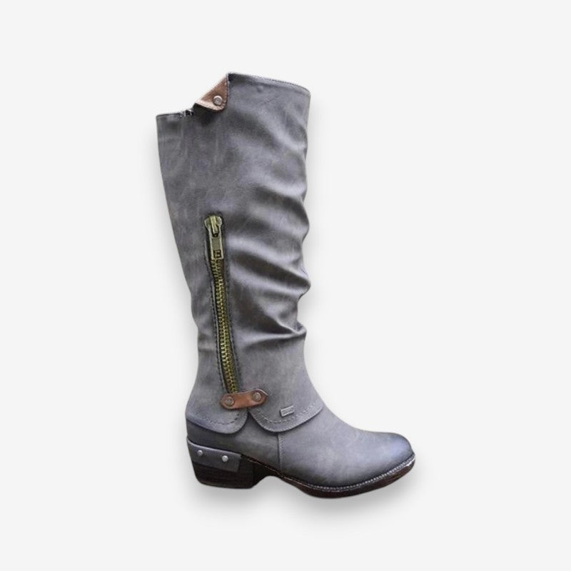 Bottes Femmes Hautes à Fermeture Éclair