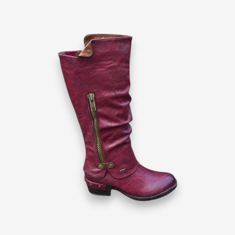 Bottes Femmes Hautes à Fermeture Éclair
