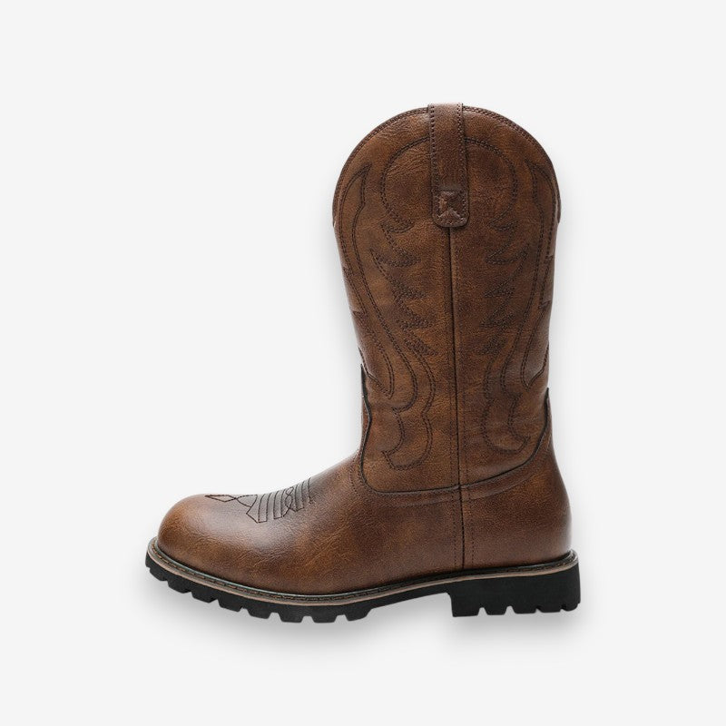 Bottes Cuir Classiques à Talon Bas - LuxeStyle