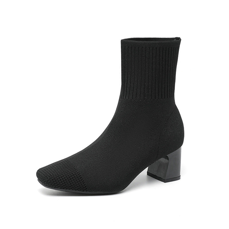 Bottes Femme Élégantes – Chaussures Tricotées Douces pour Un Style Féminin