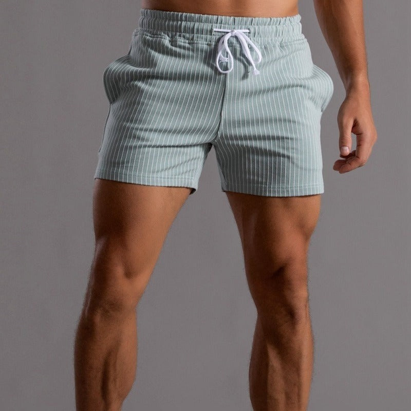 Maillot de Bain Rayé Chocolat pour Homme Élastique